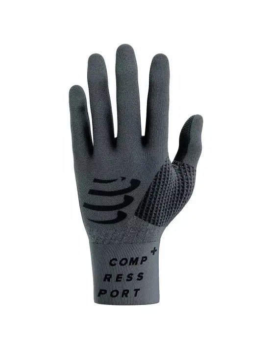 Compressport | 3D Thermo Gloves | Asphalte / Black Triathlonworld