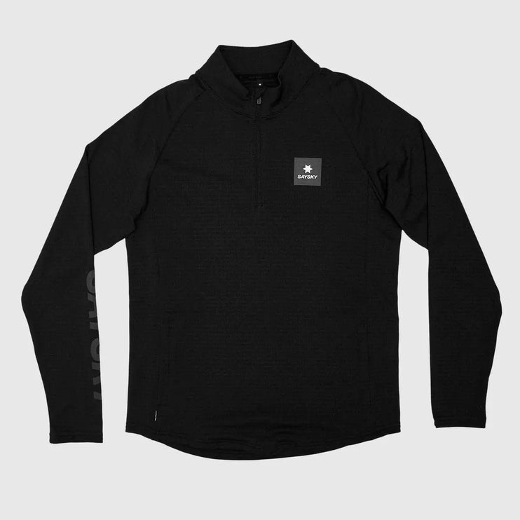 Saysky | Blaze Half Zip | Lightweight Fleece | Heren | Black SAYSKY