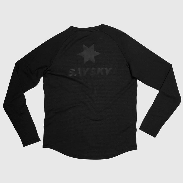 Saysky | Blaze Long Sleeve | Lightweight Fleece | Heren | Black SAYSKY