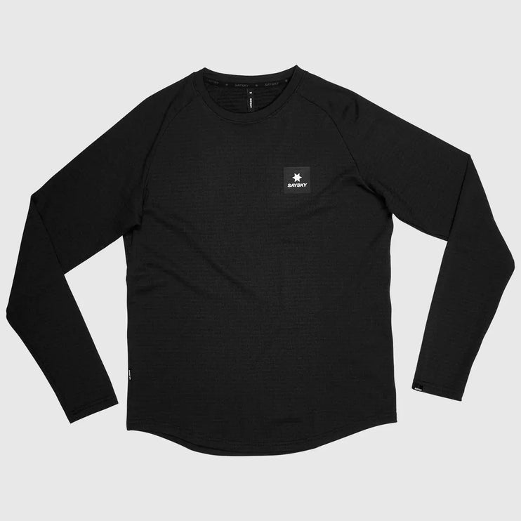 Saysky | Blaze Long Sleeve | Lightweight Fleece | Heren | Black SAYSKY