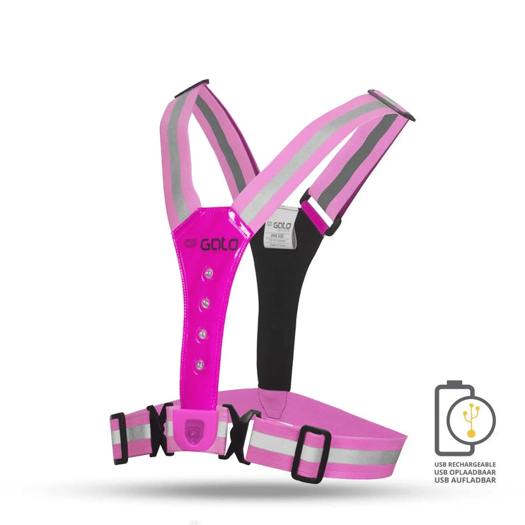 Gato | USB Led Sport Vest | Hot Pink Gato