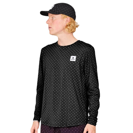 Saysky | Reflective Polka | Pace Long Sleeve | Heren | Black AOP