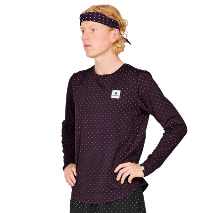 Saysky | Reflective Polka | Pace Long Sleeve | Heren | Purple SAYSKY