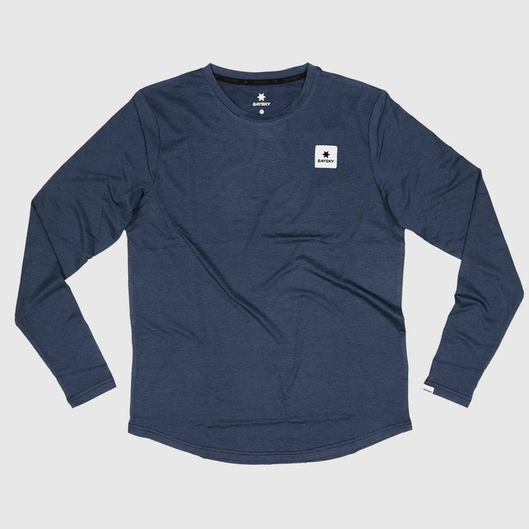 Saysky | Statement Pace Long Sleeve | Heren | Blue Melange Triathlonworld