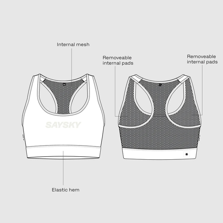 Saysky | Clean Combat Sports Bra | Grey | Dames SAYSKY