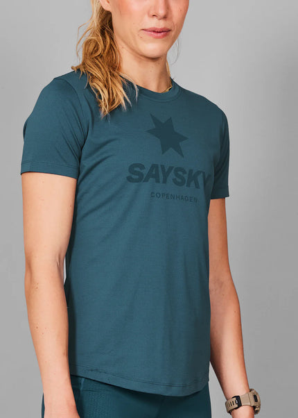 Saysky | Logo Combat T-Shirt | Blue | Dames SAYSKY