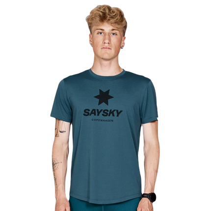 Saysky | Logo Combat T-Shirt | Blue | Heren SAYSKY