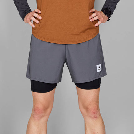 Saysky | Pace 2-in-1 Shorts | Heren | Grey SAYSKY