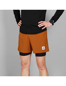 Saysky | Pace 2-in-1 Shorts | Heren | Orange SAYSKY