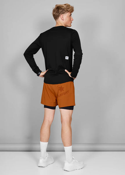 Saysky | Pace 2-in-1 Shorts | Heren | Orange SAYSKY