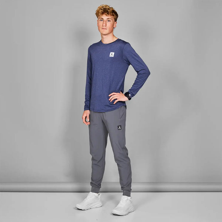 Saysky | Statement Pace Long Sleeve | Heren | Blue Melange Triathlonworld