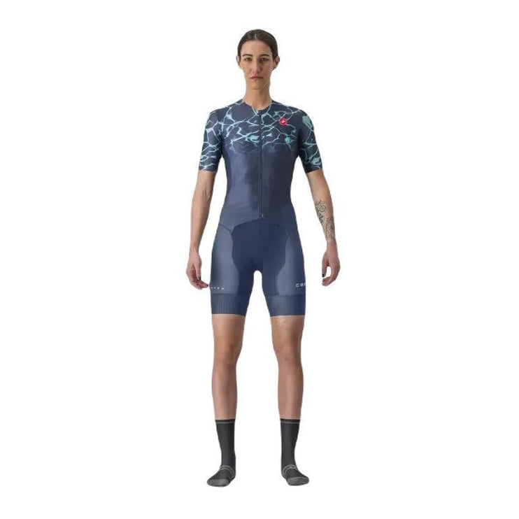 Castelli | San Remo 2 | Trisuit | Short Sleeve | Dames | Blue / Light Tourquoise