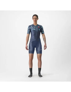 Castelli | San Remo 2 | Trisuit | Short Sleeve | Dames | Blue / Light Tourquoise Castelli Cycling