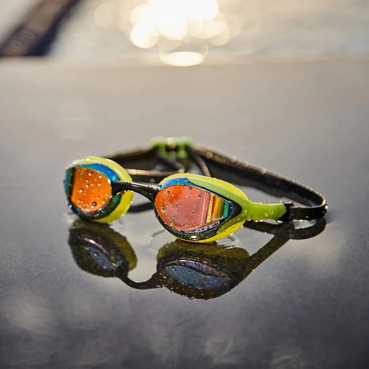 Zone3 | Volare | Swim Goggles | Black / Green Polarized Mirror Zone3