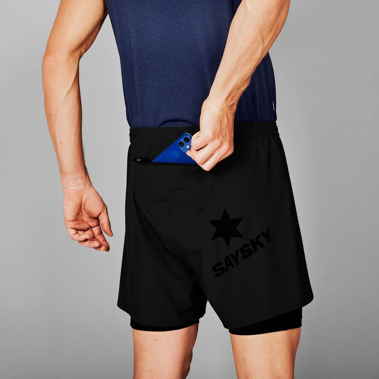 Saysky | 2-in-1 Run Short | Heren | Black