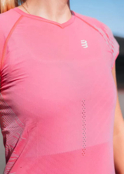 Compressport | Performance SS T-shirt | Hot Pink / Aqua | Dames