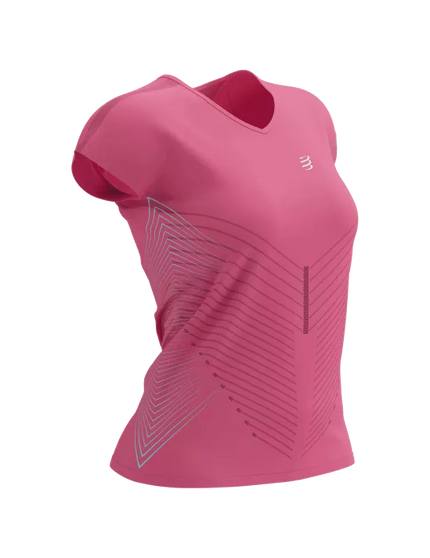 Compressport | Performance SS T-shirt | Hot Pink / Aqua | Dames