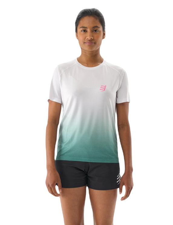 Compressport | Performance SS T-shirt | Sugar / Storm | Dames Compressport