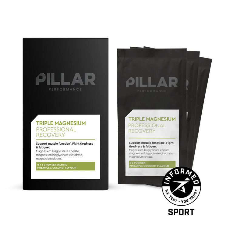 Pillar | Triple Magnesium Powder | Pineapple Coconut | Travel Pack Pillar Performance