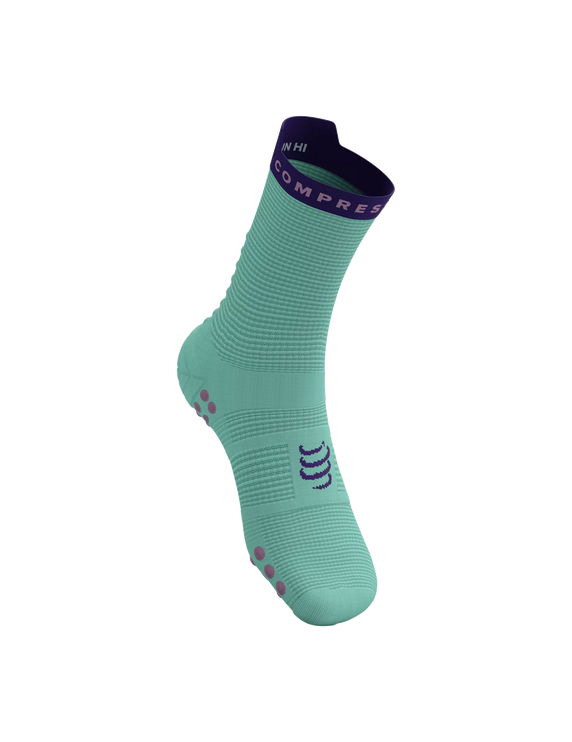 Compressport | Pro Racing Socks V4 | Run High | Shell Blue / Purple Compressport