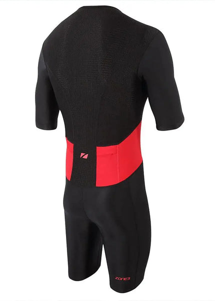 Zone3 | Activate Short Sleeve | Trisuit | Heren | Black / Red Zone3