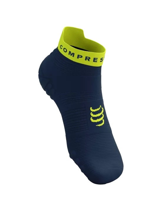 Compressport | Pro Racing Socks V4 | Run Low | Blues / Green Sheen
