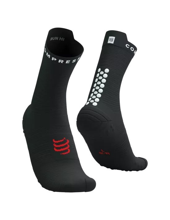 Compressport | Pro Racing Socks V4 | Run High | Black / White