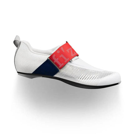 Fizik | Transiro Hydra Aeroweave | Carbon | Triathlonschoen | White / Red-Blue Fizik