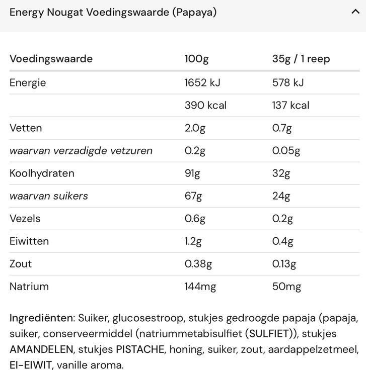 Amacx | Energy Nougat | Papaya | 12 Pack