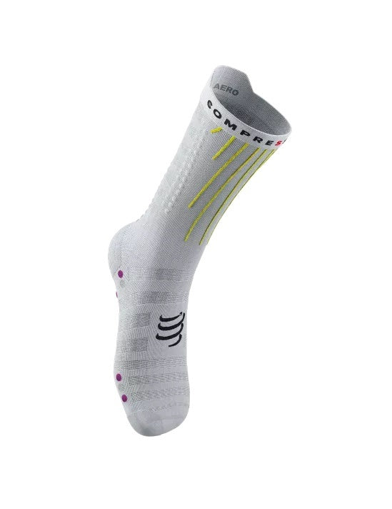 Compressport | Aero Socks | White / Neo Pink